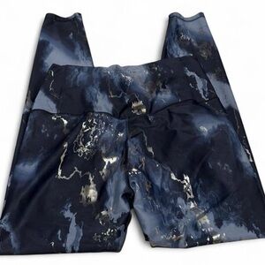 Like New Marbled Old Navy Blue and Gold Leggings
